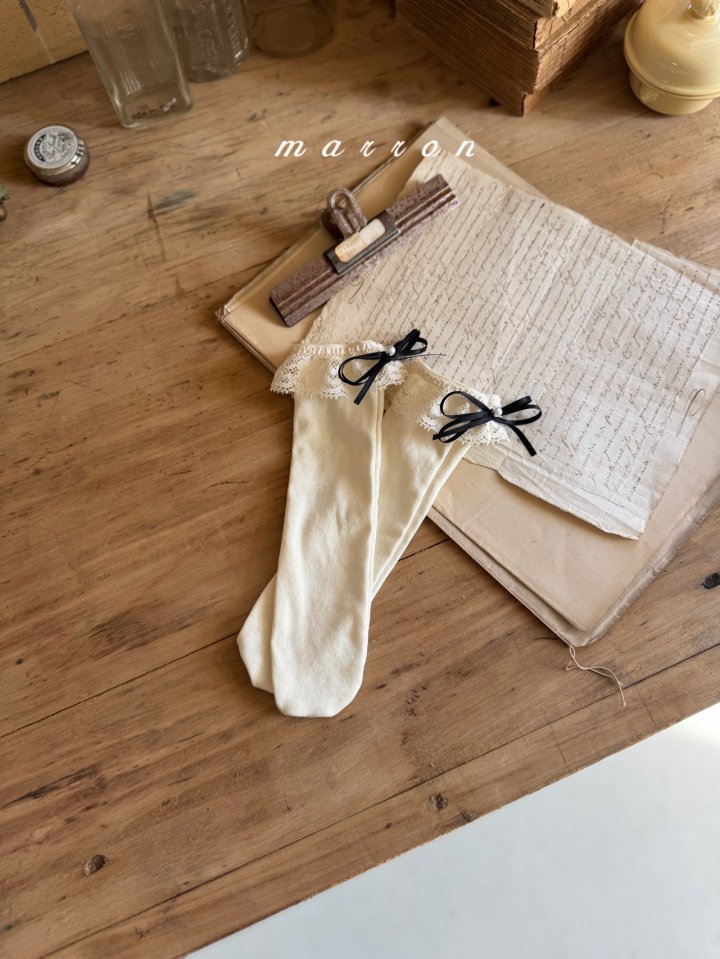 Marron - Korean Baby Fashion - #babyboutique - Ribbon Socks - 6