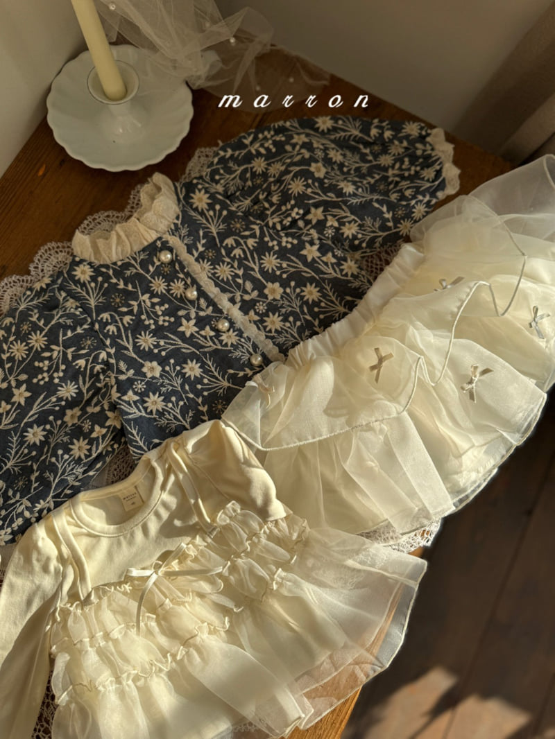 Marron - Korean Baby Fashion - #babyboutique - Flower Jacket - 12