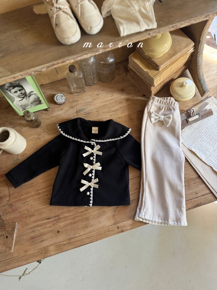 Marron - Korean Baby Fashion - #babyboutique - Sailor Ribbon Cardigan - 9