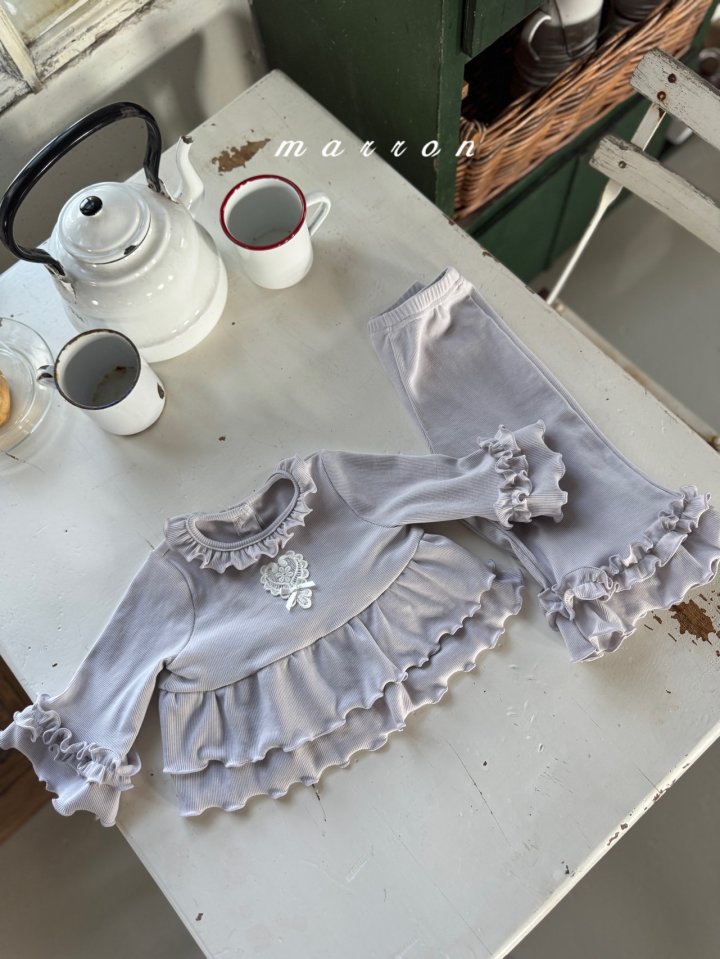 Marron - Korean Baby Fashion - #babyboutiqueclothing - Berry Set-up - 5