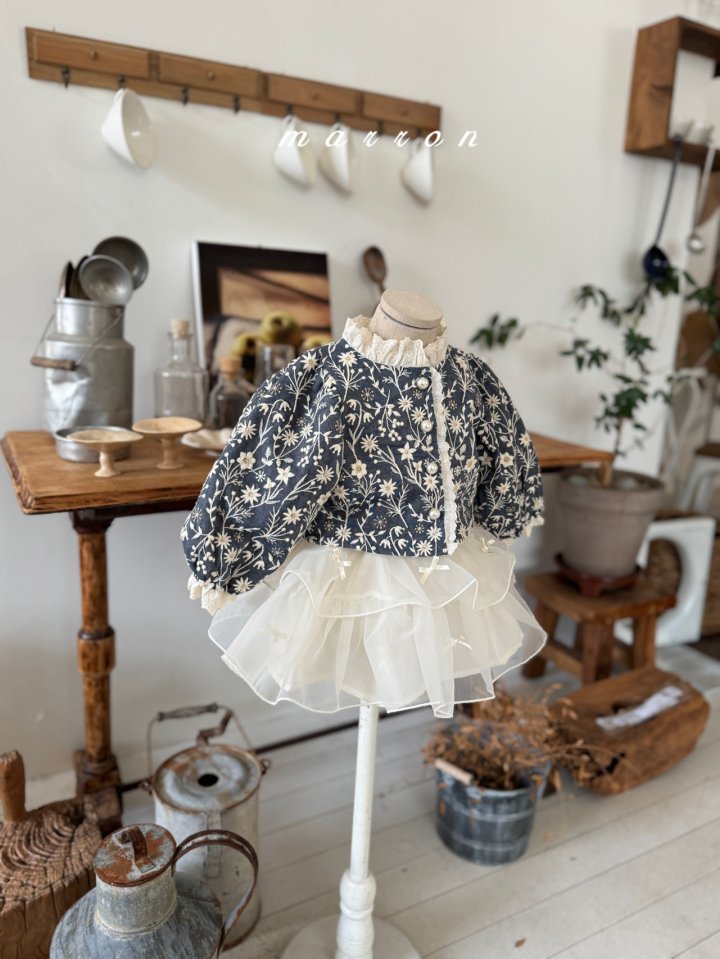 Marron - Korean Baby Fashion - #babyboutiqueclothing - Ribbon Tiered Skirt - 8