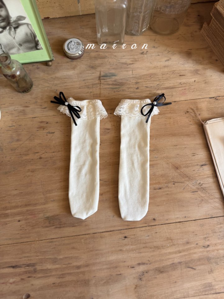Marron - Korean Baby Fashion - #babyboutiqueclothing - Ribbon Socks - 7