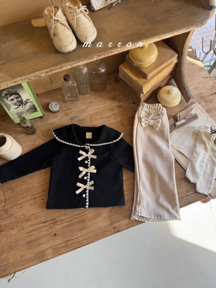 Marron - Korean Baby Fashion - #babyboutiqueclothing - Sailor Ribbon Cardigan - 10