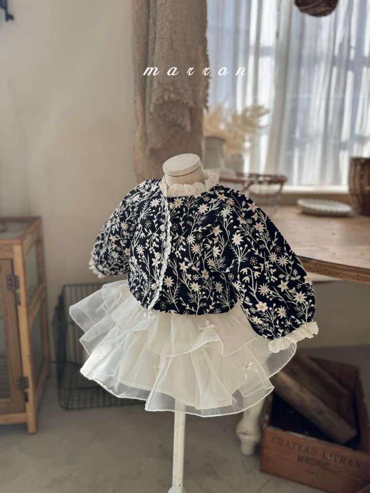 Marron - Korean Baby Fashion - #babyclothing - Ribbon Tiered Skirt - 9