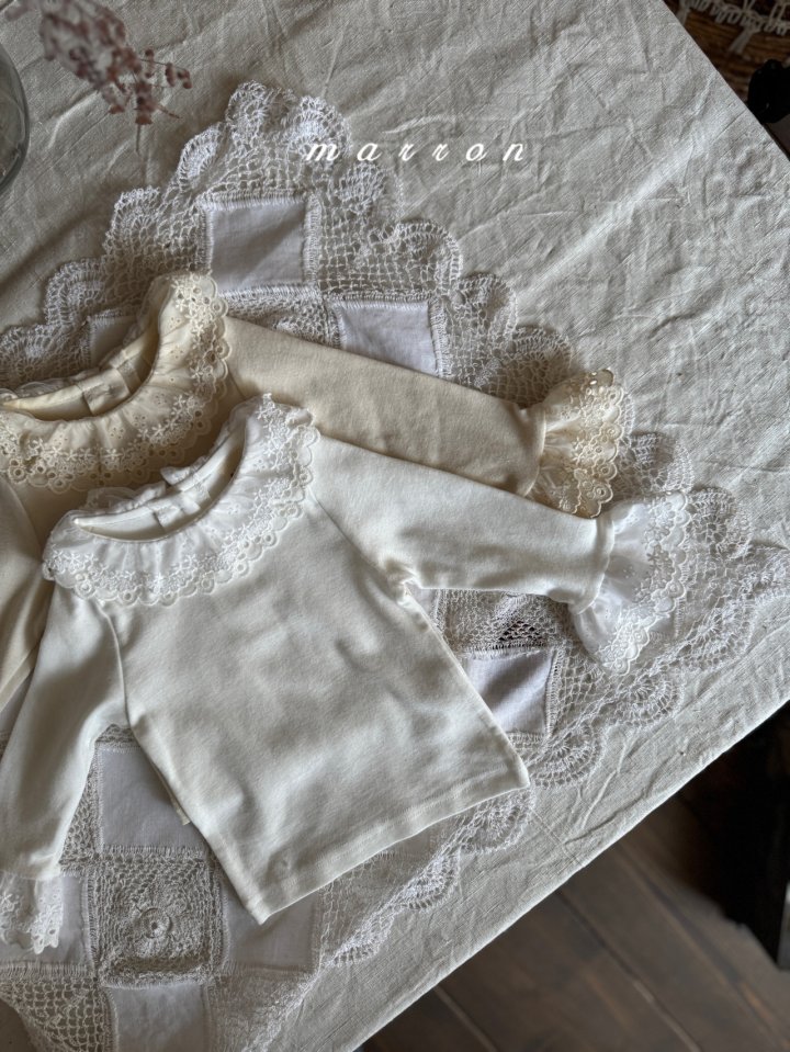 Marron - Korean Baby Fashion - #babyfever - Lace Tee - 9