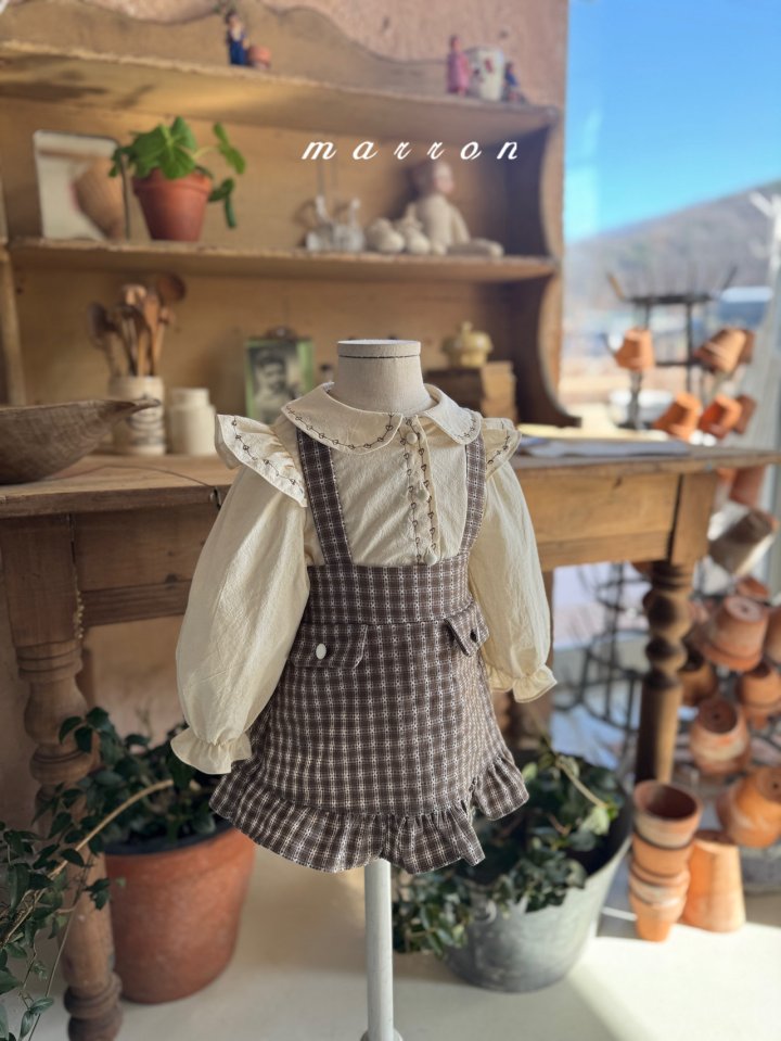 Marron - Korean Baby Fashion - #babyfever - Heart Blouse - 7