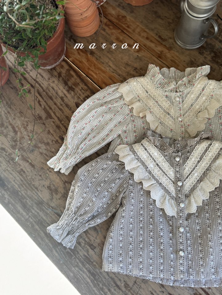 Marron - Korean Baby Fashion - #babygirlfashion - Lulu Blouse (Brooch Not Included) - 6