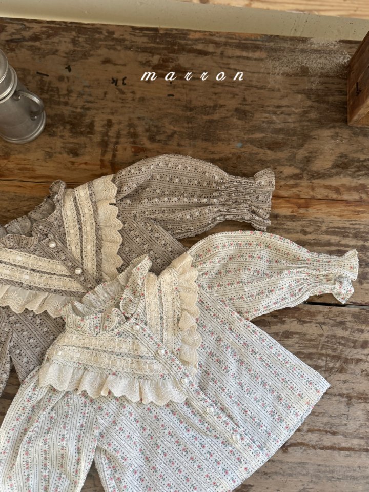 Marron - Korean Baby Fashion - #babylifestyle - Lulu Blouse (Brooch Not Included) - 7