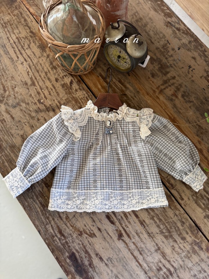 Marron - Korean Baby Fashion - #babylifestyle - Victoria Blouse (Brooch Not Included) - 6