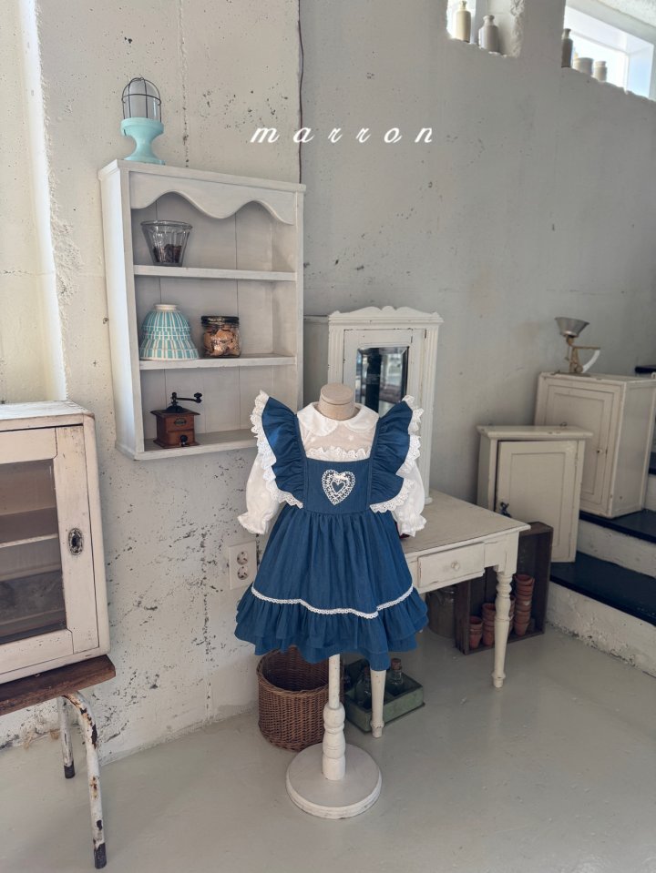 Marron - Korean Baby Fashion - #babylifestyle - Heart One-piece - 9