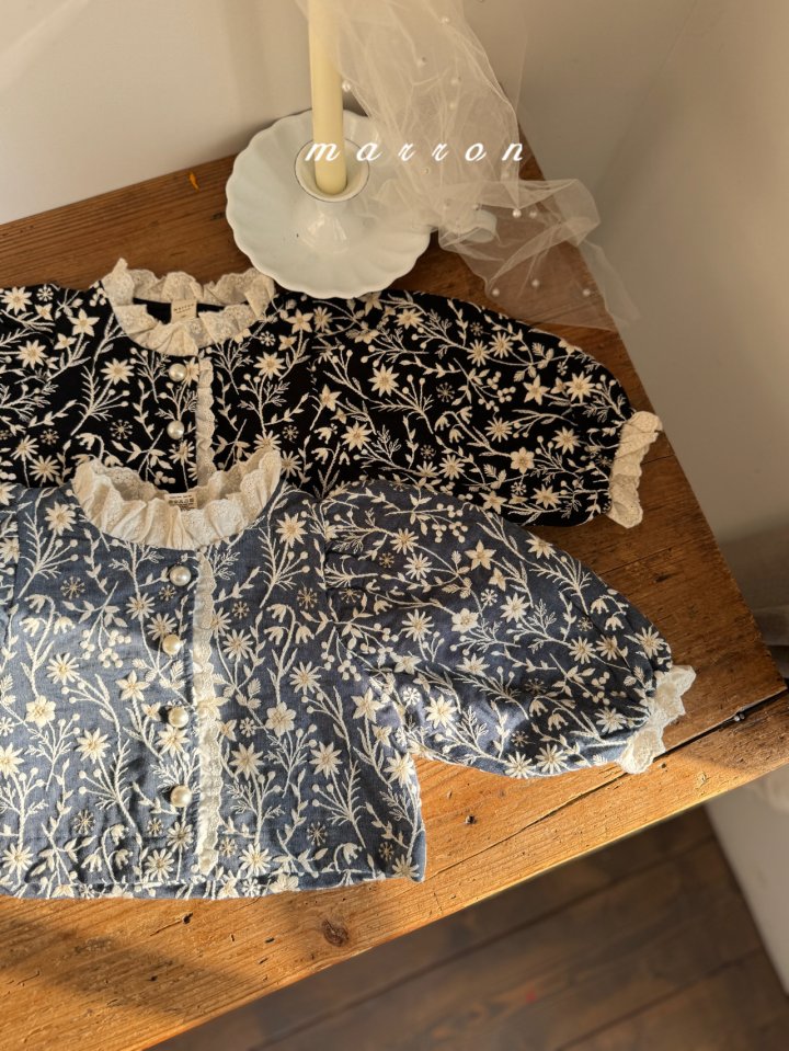 Marron - Korean Baby Fashion - #babylifestyle - Flower Jacket - 3