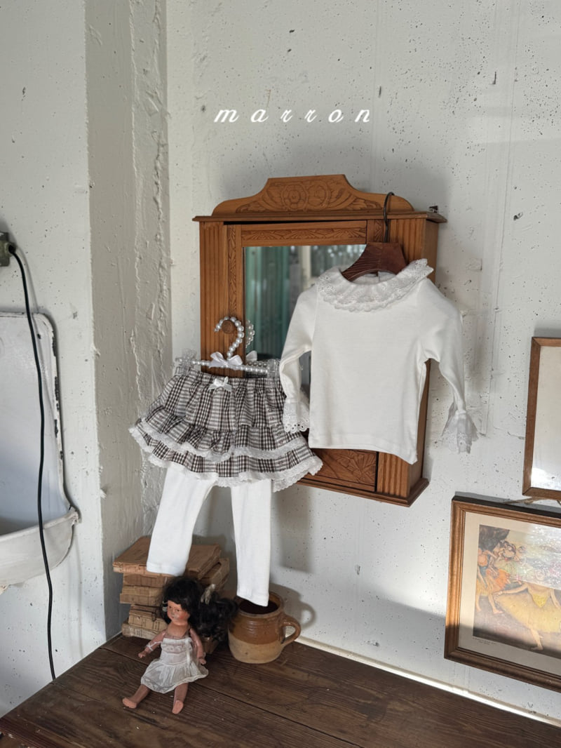 Marron - Korean Baby Fashion - #babyoninstagram - Lace Tee - 12