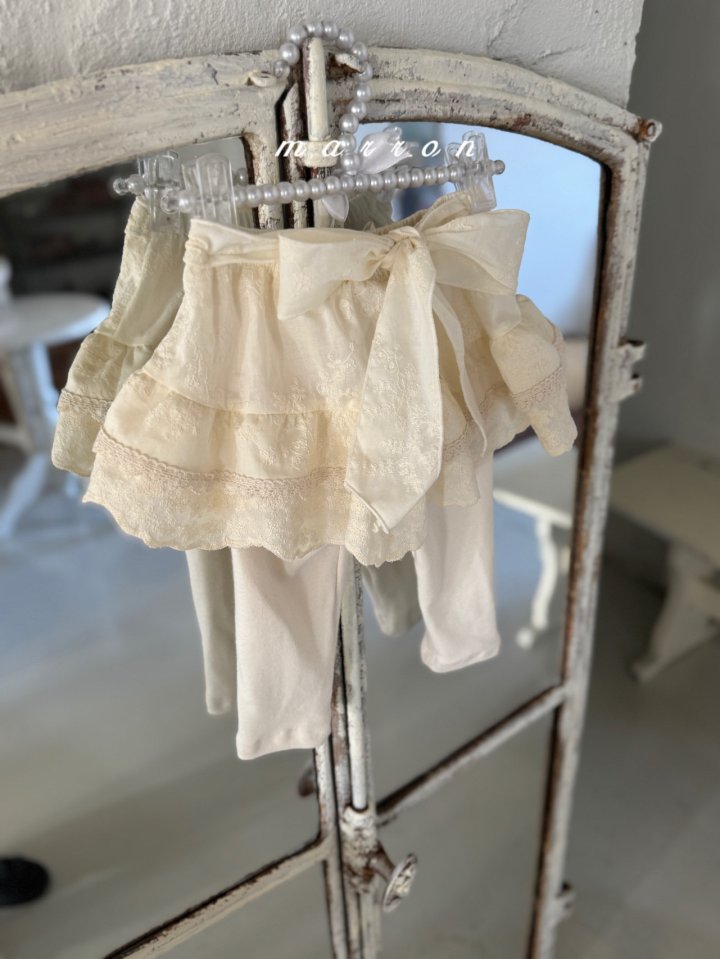 Marron - Korean Baby Fashion - #babylifestyle - Lace Tutu Leggings - 4