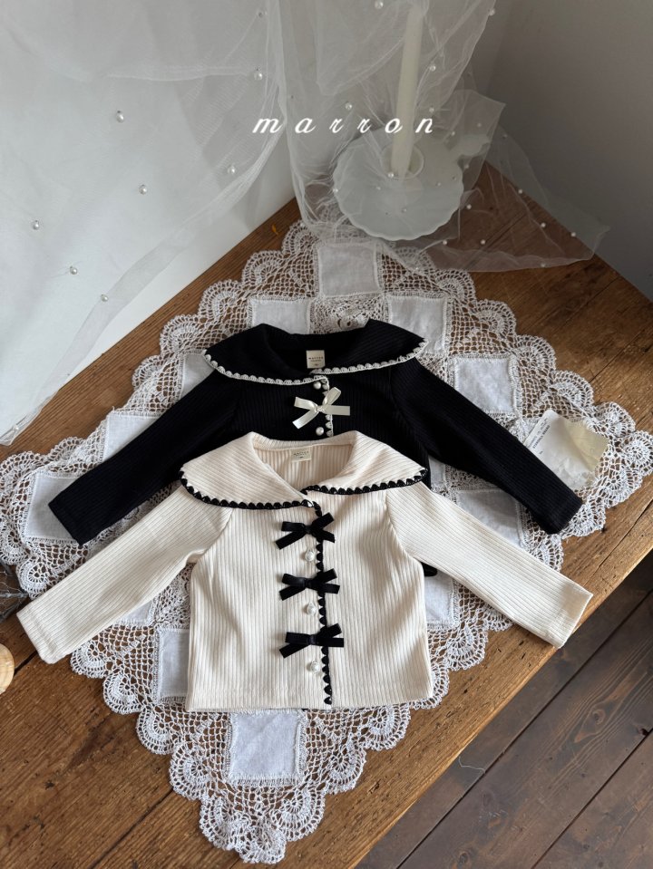 Marron - Korean Baby Fashion - #babyoninstagram - Sailor Ribbon Cardigan