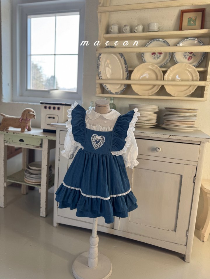 Marron - Korean Baby Fashion - #babyootd - Heart One-piece - 11