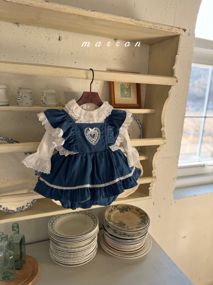 Marron - Korean Baby Fashion - #babyootd - Heart Suit - 2