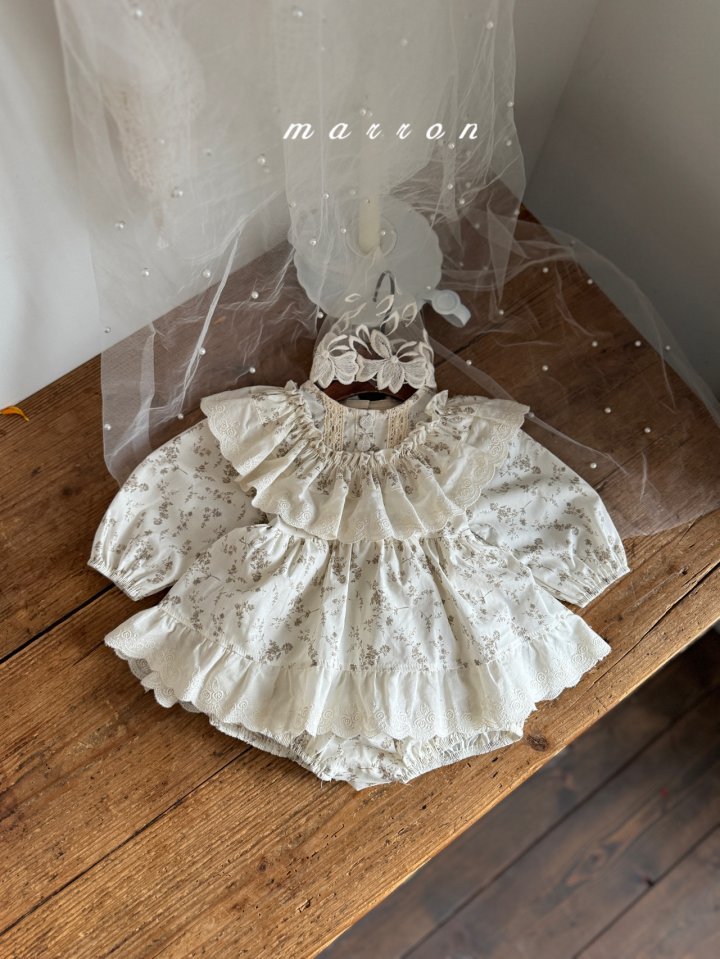 Marron - Korean Baby Fashion - #babyootd - Agnes Suit (Floral)