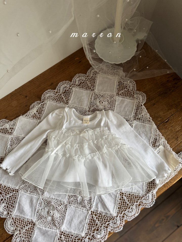 Marron - Korean Baby Fashion - #babyoutfit - Tiered Bustier Tee - 2