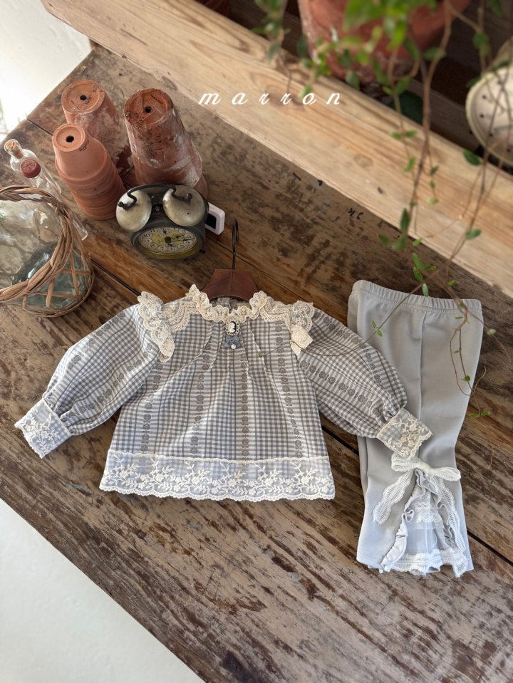 Marron - Korean Baby Fashion - #babyoutfit - Victoria Blouse (Brooch Not Included) - 10
