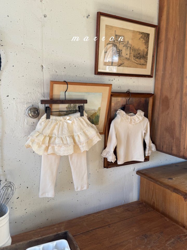Marron - Korean Baby Fashion - #babyoutfit - Lace Tutu Leggings - 7