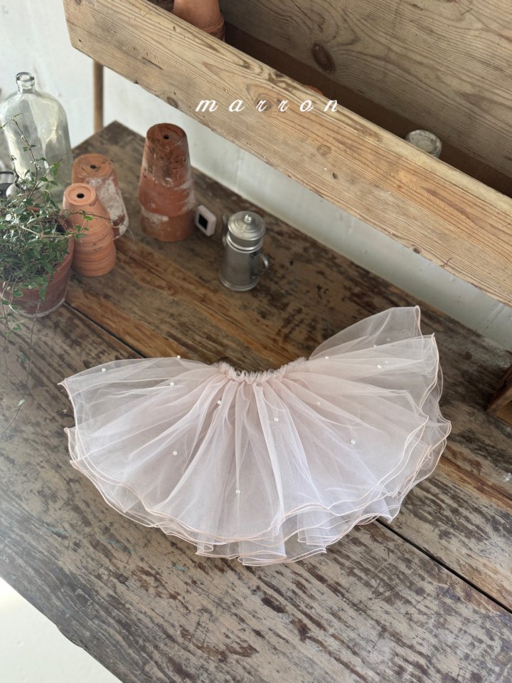 Marron - Korean Baby Fashion - #babyoutfit - Pearl Skirt - 2