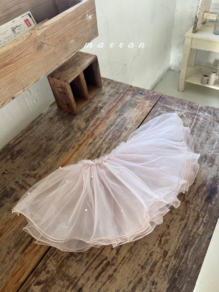 Marron - Korean Baby Fashion - #babyoutfit - Pearl Skirt - 3