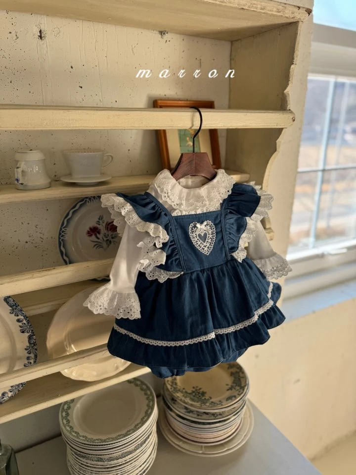Marron - Korean Baby Fashion - #babyoutfit - Heart Suit - 3