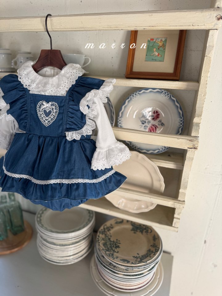Marron - Korean Baby Fashion - #babyoutfit - Heart Suit - 4