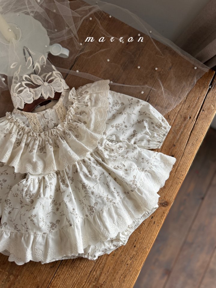 Marron - Korean Baby Fashion - #babyoutfit - Agnes Suit (Floral) - 2