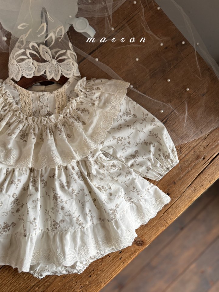 Marron - Korean Baby Fashion - #babyoutfit - Agnes Suit (Floral) - 3