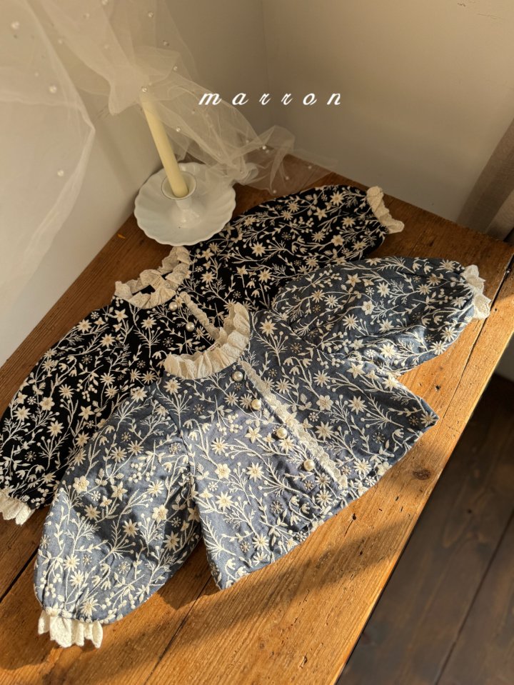 Marron - Korean Baby Fashion - #babyoutfit - Flower Jacket - 6