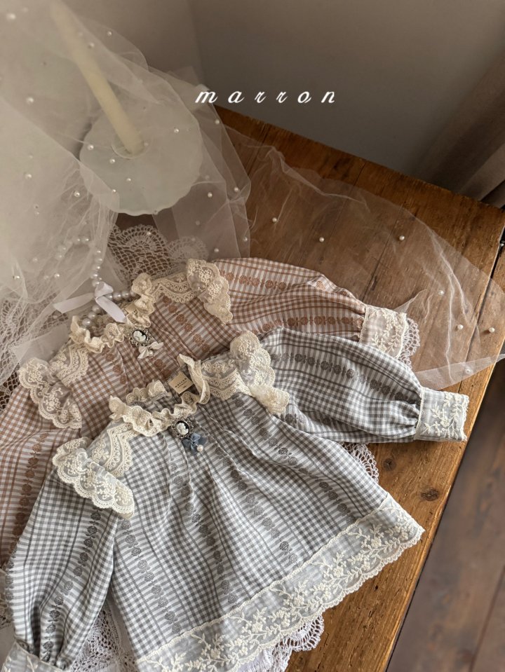 Marron - Korean Baby Fashion - #babywear - Victoria Blouse (Brooch Not Included) - 11