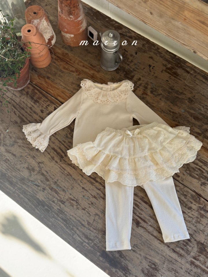 Marron - Korean Baby Fashion - #babywear - Lace Tutu Leggings - 8