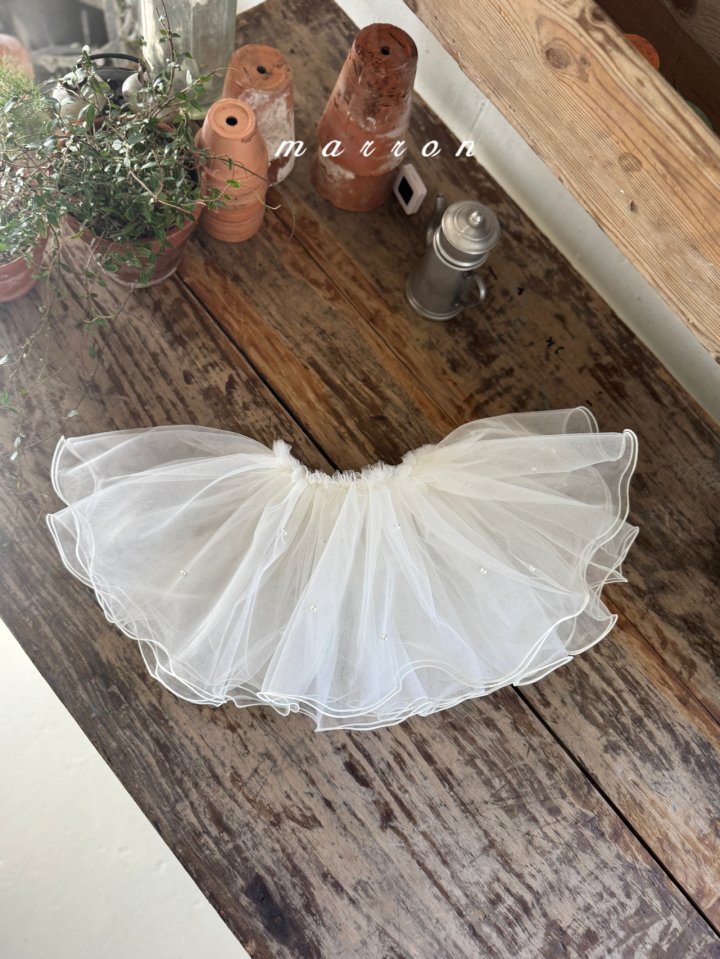 Marron - Korean Baby Fashion - #babyoutfit - Pearl Skirt - 4