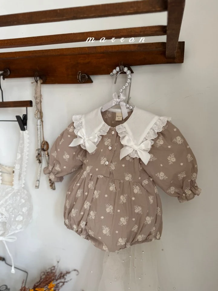 Marron - Korean Baby Fashion - #babywear - Petit Ribbon Suit - 8