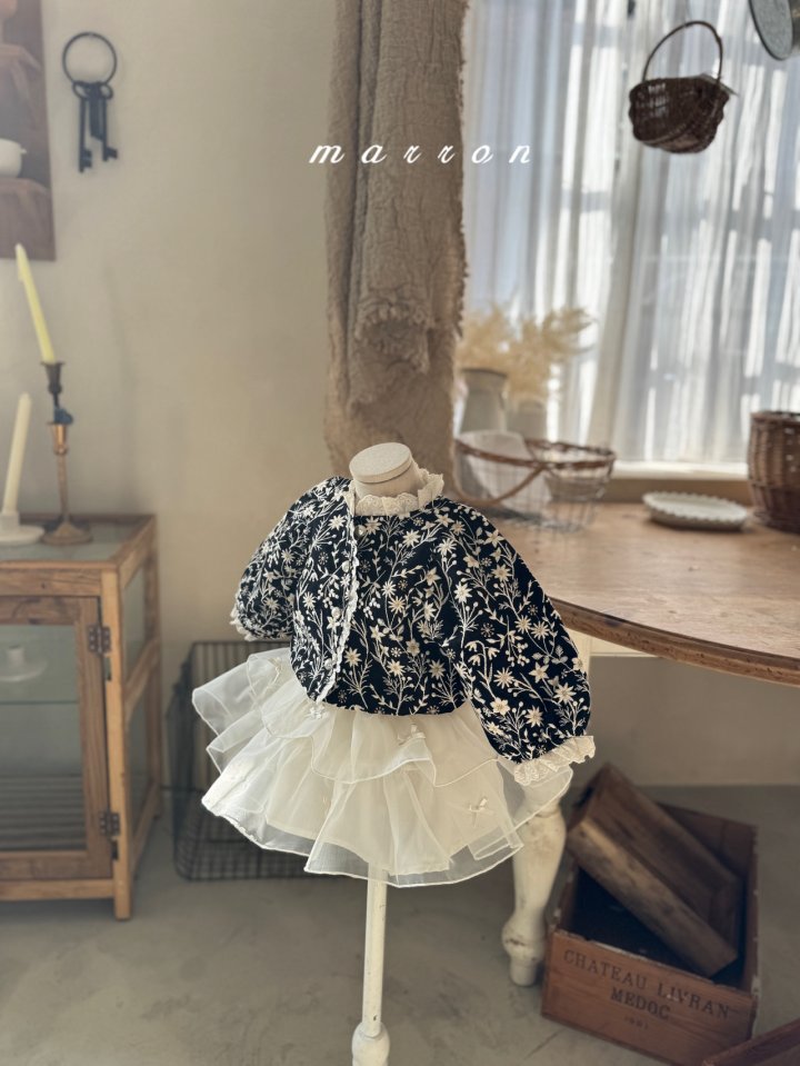 Marron - Korean Baby Fashion - #babywear - Flower Jacket - 8
