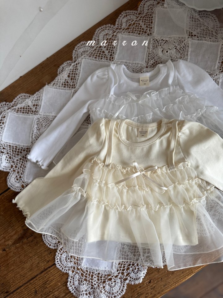 Marron - Korean Baby Fashion - #babywear - Tiered Bustier Tee - 4
