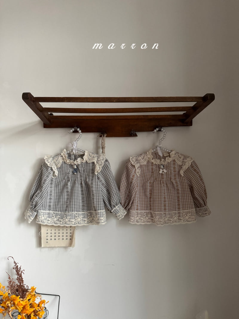 Marron - Korean Baby Fashion - #onlinebabyboutique - Victoria Blouse (Brooch Not Included) - 12