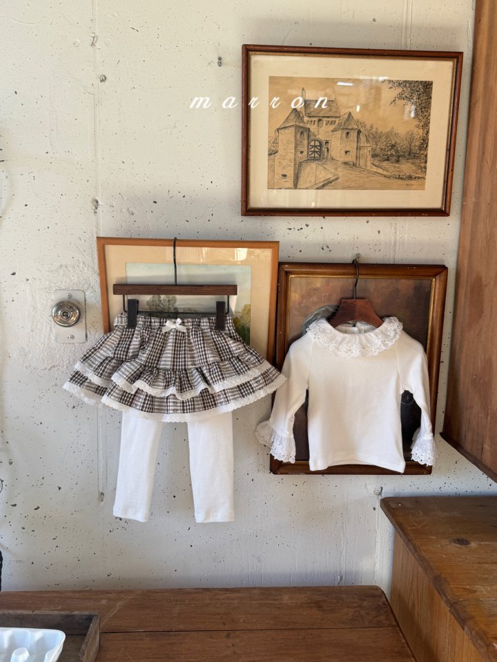 Marron - Korean Baby Fashion - #onlinebabyboutique - Check Tutu Leggings - 10