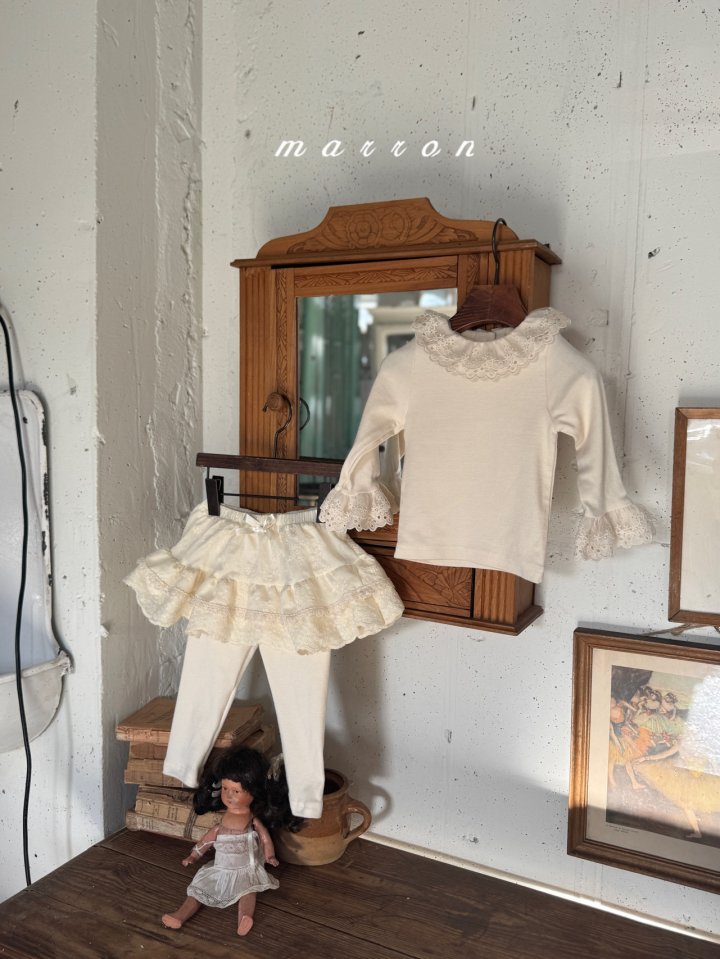 Marron - Korean Baby Fashion - #onlinebabyboutique - Lace Tutu Leggings - 9
