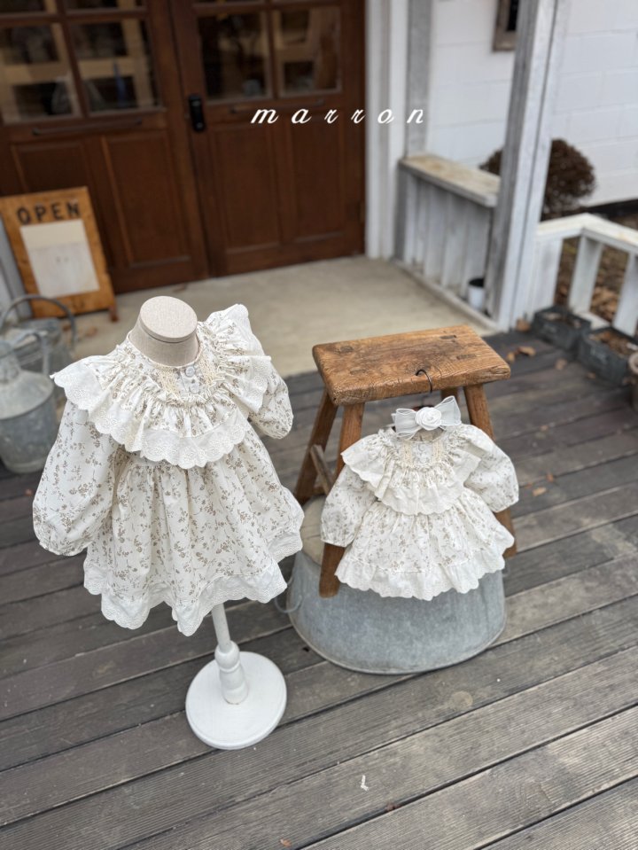 Marron - Korean Baby Fashion - #onlinebabyboutique - Agnes Suit (Floral) - 5
