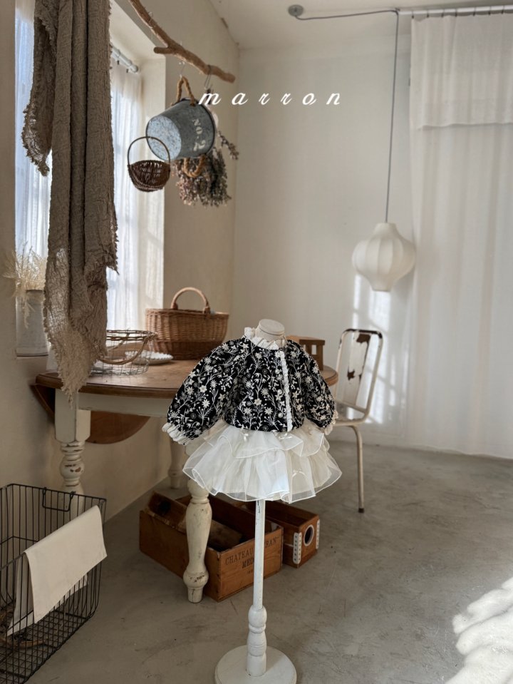 Marron - Korean Baby Fashion - #onlinebabyboutique - Flower Jacket - 9