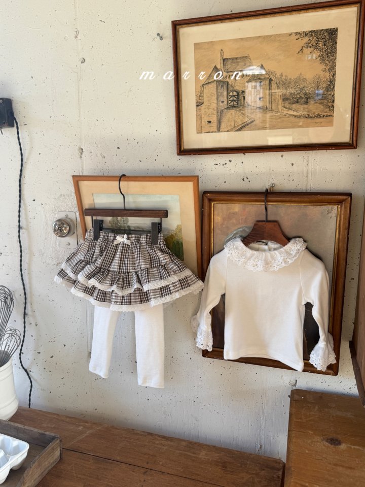 Marron - Korean Baby Fashion - #onlinebabyshop - Check Tutu Leggings - 11