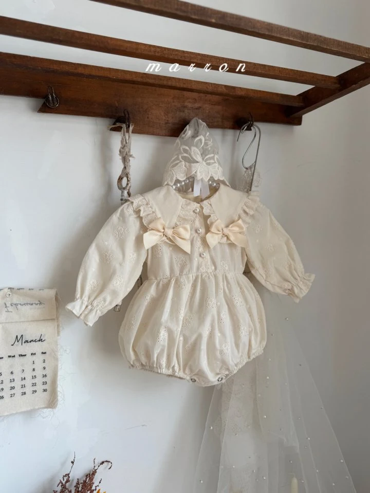Marron - Korean Baby Fashion - #onlinebabyshop - Petit Ribbon Suit - 10