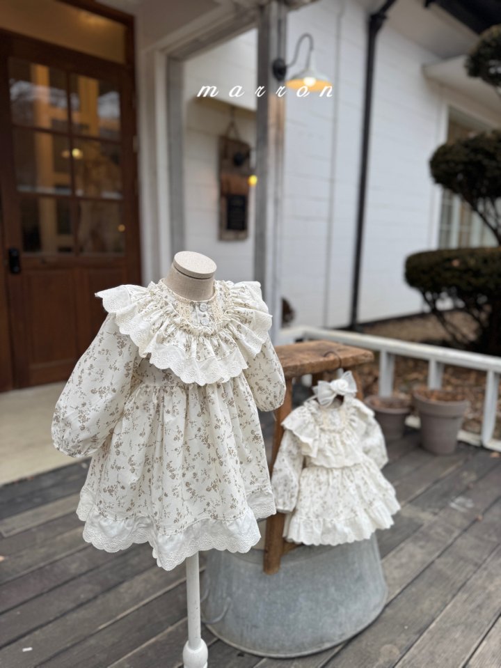 Marron - Korean Baby Fashion - #onlinebabyshop - Agnes Suit (Floral) - 6