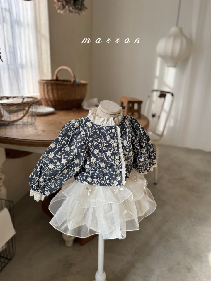 Marron - Korean Baby Fashion - #onlinebabyshop - Flower Jacket - 10