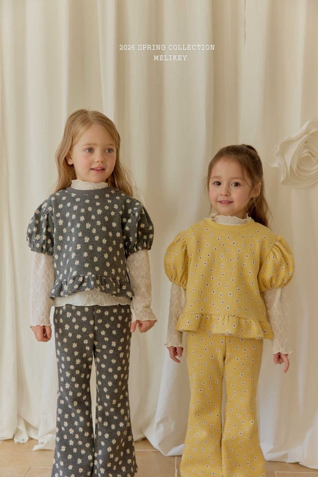 Melikey - Korean Children Fashion - #Kfashion4kids - Spring Daisy Bootcut Pants - 11