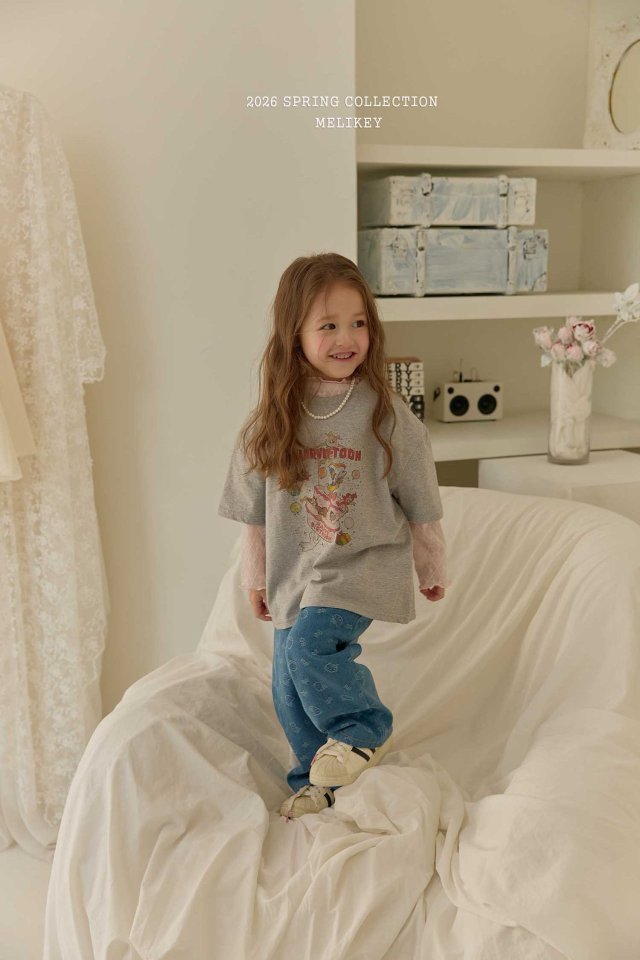 Melikey - Korean Children Fashion - #Kfashion4kids - Ribbon Mesh Tee - 11
