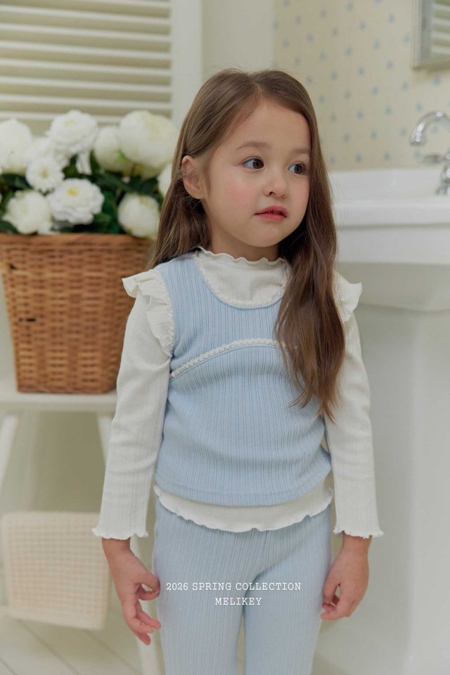 Melikey - Korean Children Fashion - #Kfashion4kids - Celine Lace Sleeveless Tee - 7