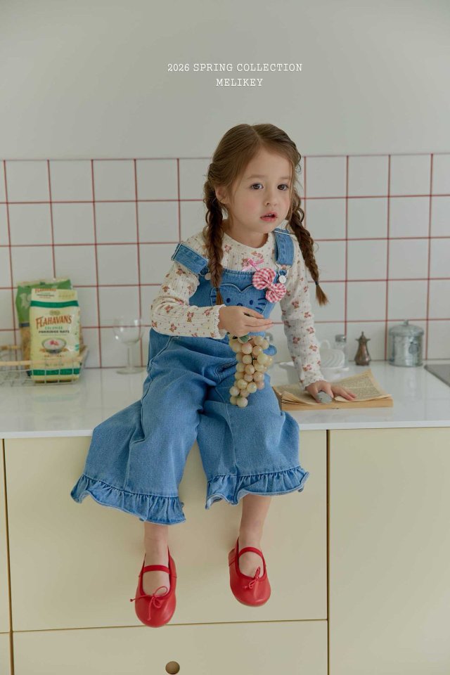 Melikey - Korean Children Fashion - #childofig - Kitty Overalls (Ribbon Set) - 11